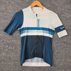 Rapha Cycling Jersey Mens Medium Duvine Pro Team Rouleur Blue Road Bike Outdoor